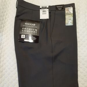 Haggar Mens Gray Size 36X32 Premium Flex Dress Pan